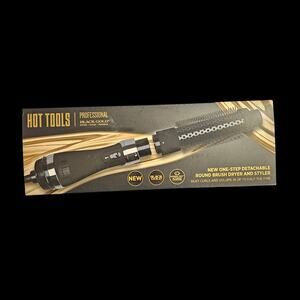 Hot Tools Black Gold One Step Detachable Round Brush Dryer Styler HT1208BG